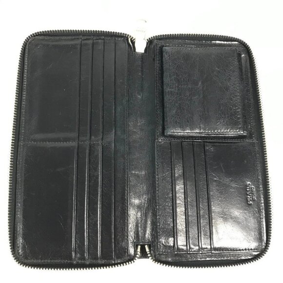 PRADA 2M1264 Skull skull Long wallet Zip Around Long Wallet Leather Black - Picture 8 of 12